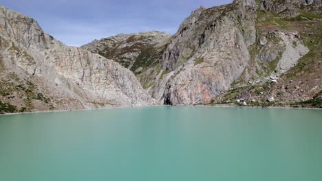 turquoise trift lake in switzerland