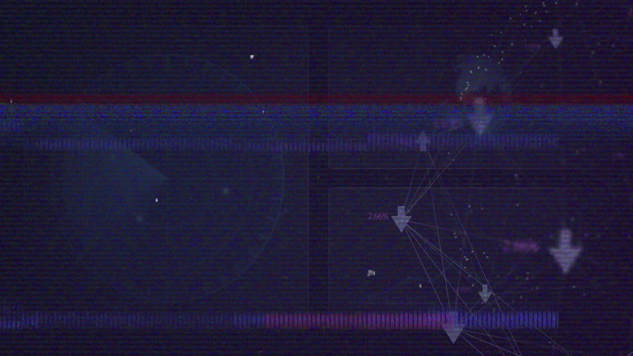 Digital data and network connections animation over abstract blue background