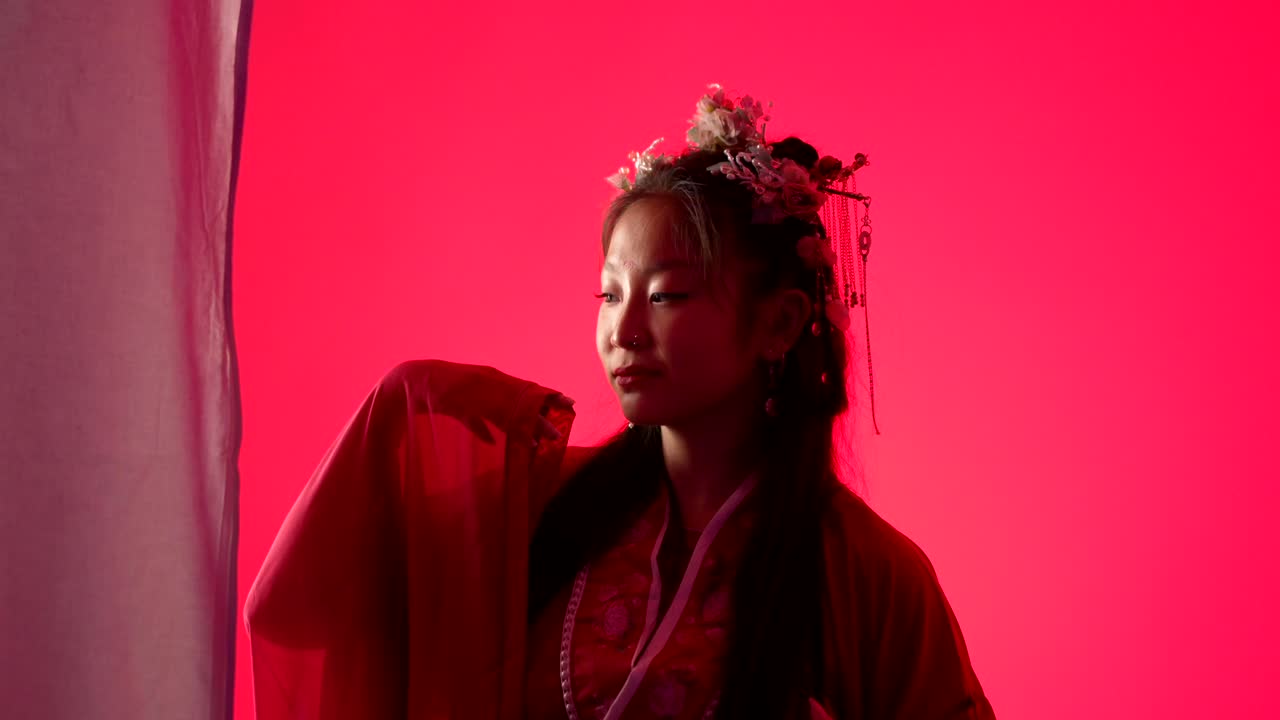 Woman in Traditional Clothing Portrait