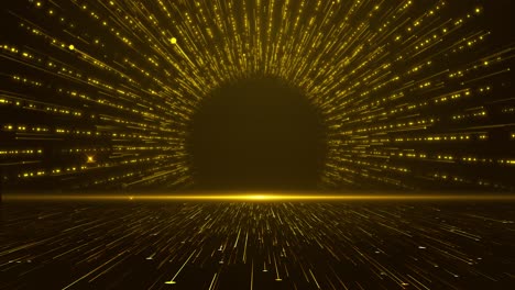 radiating golden light flares burst background creating visual impact of energy explosion for award
