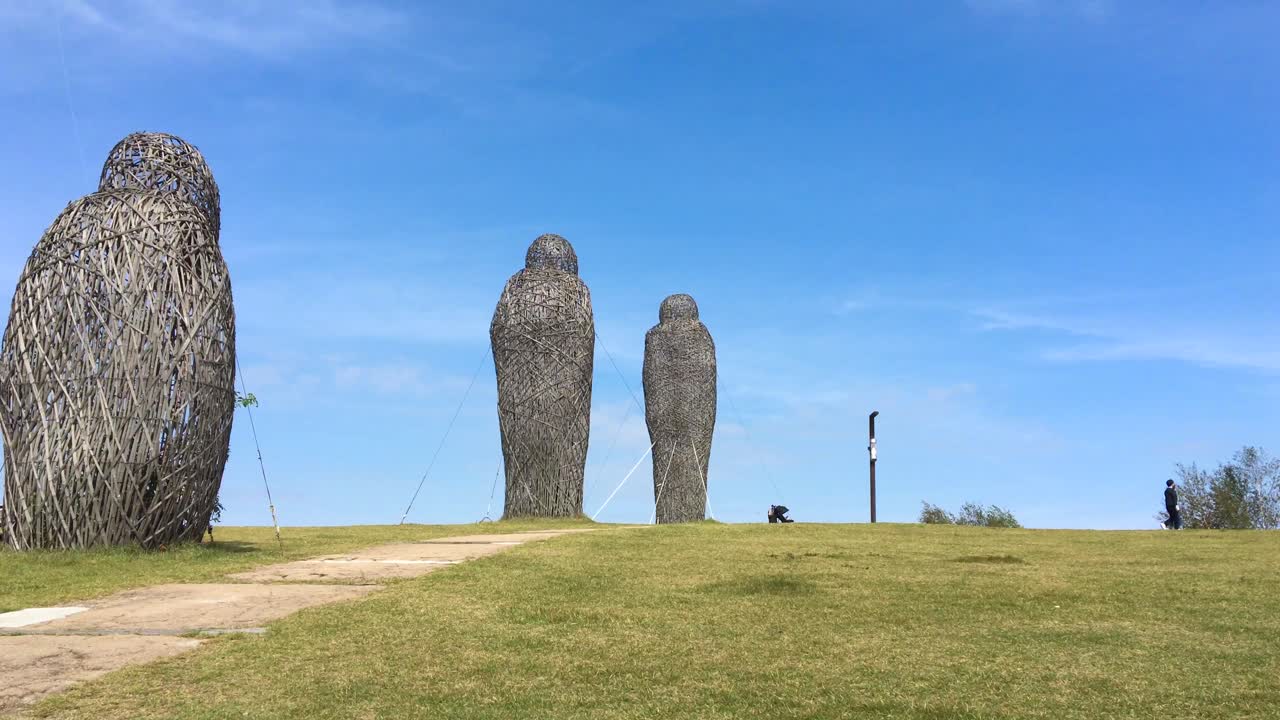 деревянные постройки на имджингаке у дмз с видом на северную корею, в мунсане, паджу, кёнги-до, южная корея