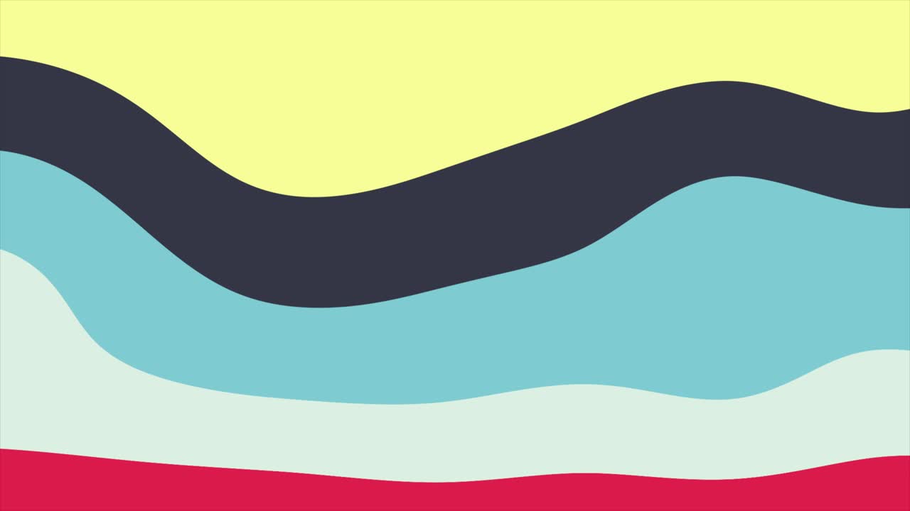 Abstract Colorful Wavy Shapes Flowing Seamlessly