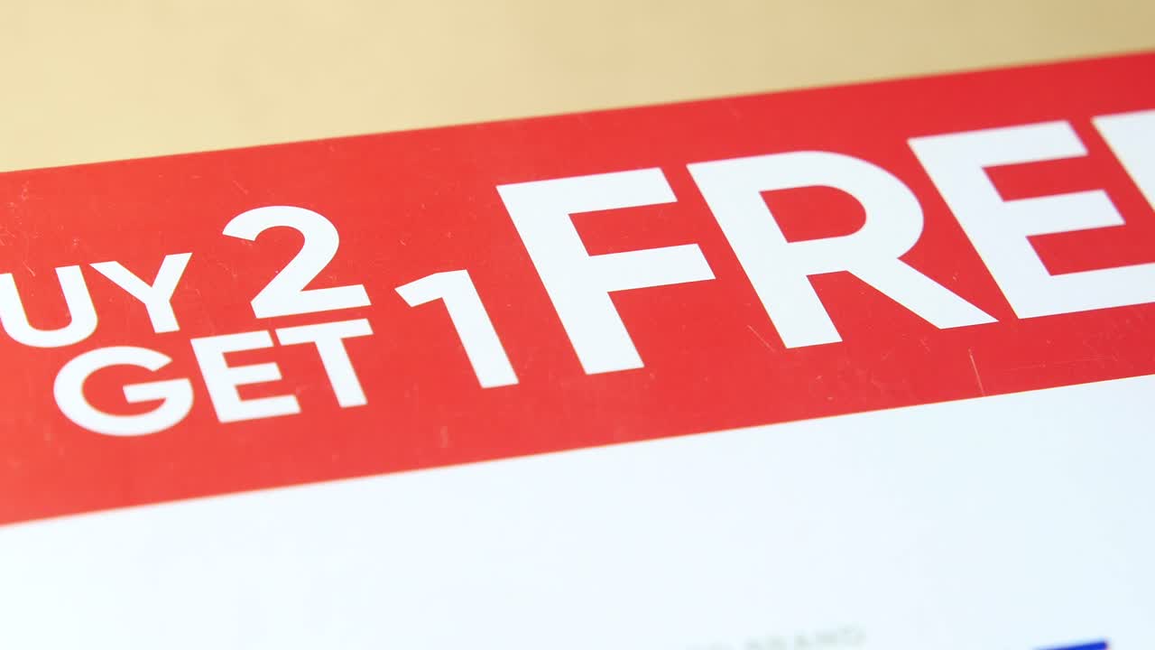 comprar dos y obtener uno gratis promoción