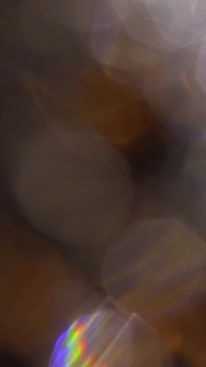 Sobreposição Abstrata de Vazamentos de Luz Dourados Quentes com Efeito Bokeh