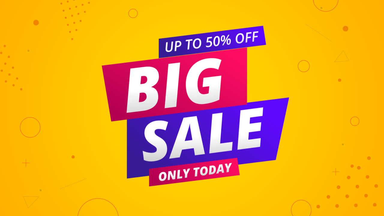 движущаяся графика абстрактного баннера продвижения продаж