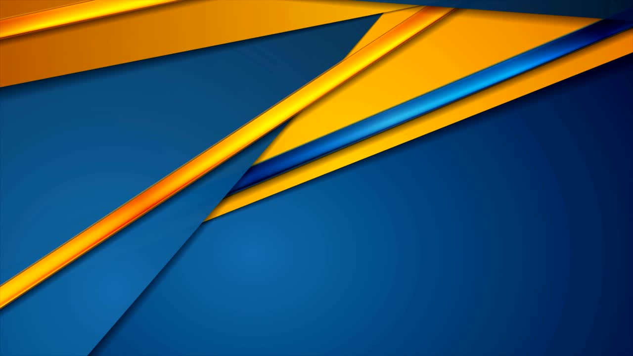 High contrast blue orange abstract tech corporate motion design