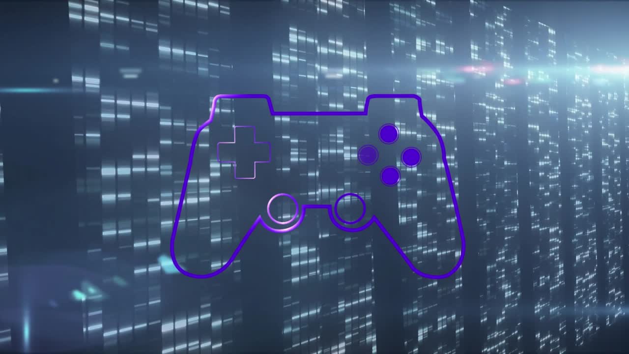 Animation of light spots over gamepad icon