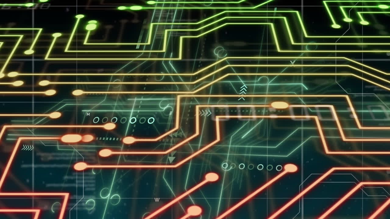 animación de la red de conexiones sobre fondo negro