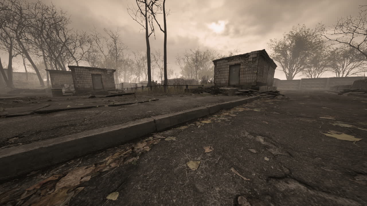 vista de la ciudad de pripyat de la zona de exclusión cerca de la central nuclear de chernobyl