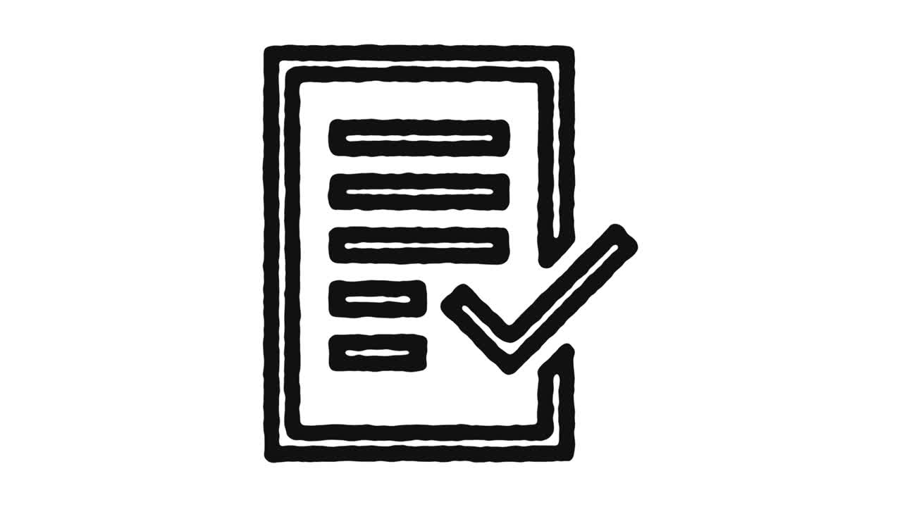 Auditor Report Icon Animation Footage & Alpha Channel