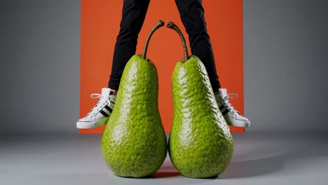 giant pears and legs