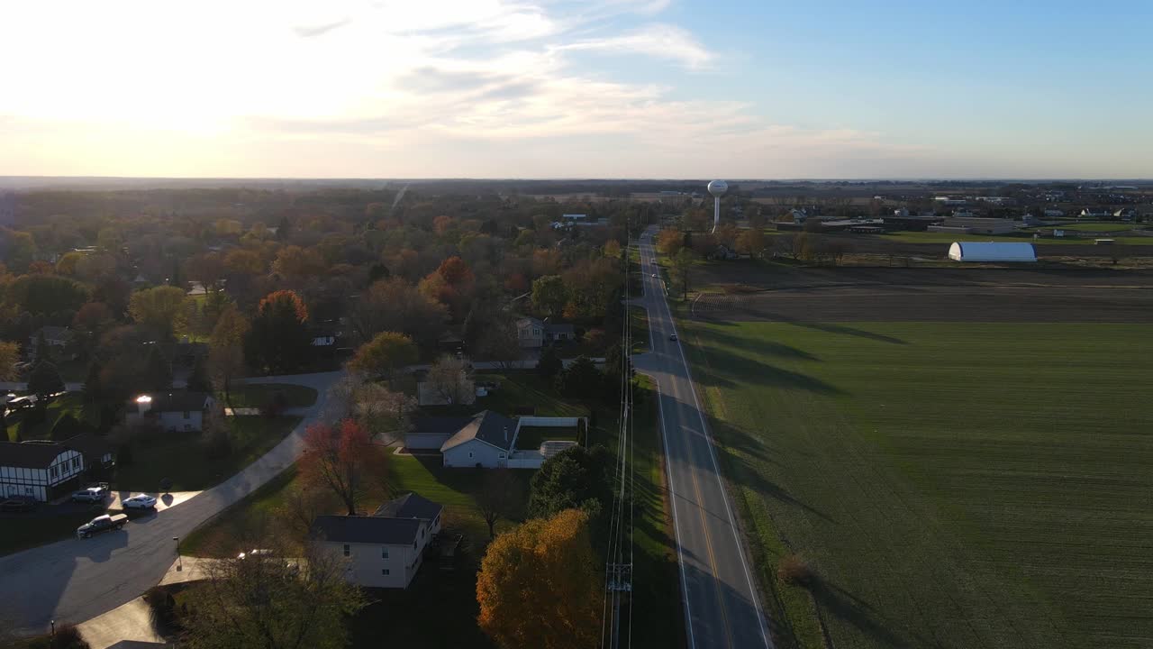 città di riprese aeree nell'illinois mchenry