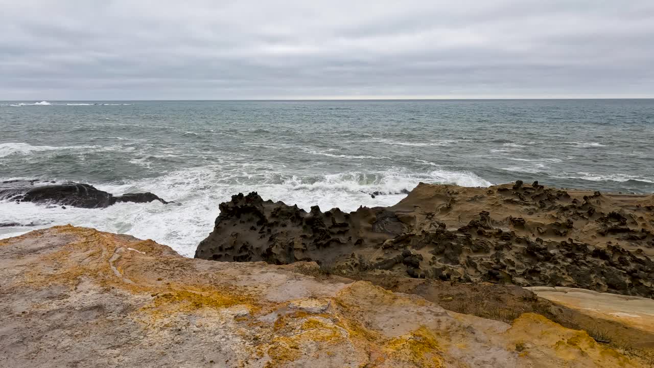 Costa di roccia e corallo dell'Oceano Pacifico