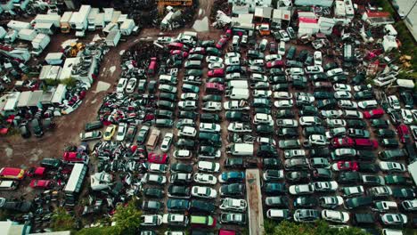 top down pick and pull scrap auto yard in melrose park, illinois usa