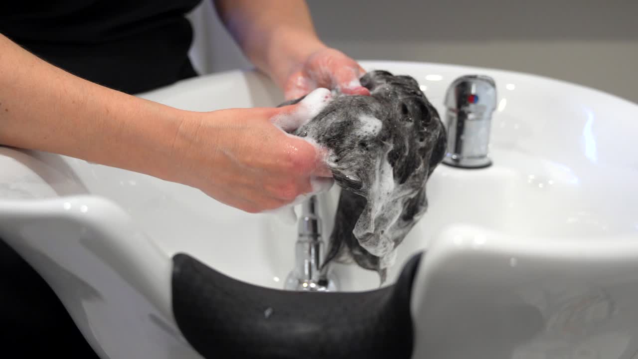Hair Washing and Shampooing at a Salon