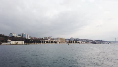 tourists on a private bosphorus cruise in istanbul, turkey