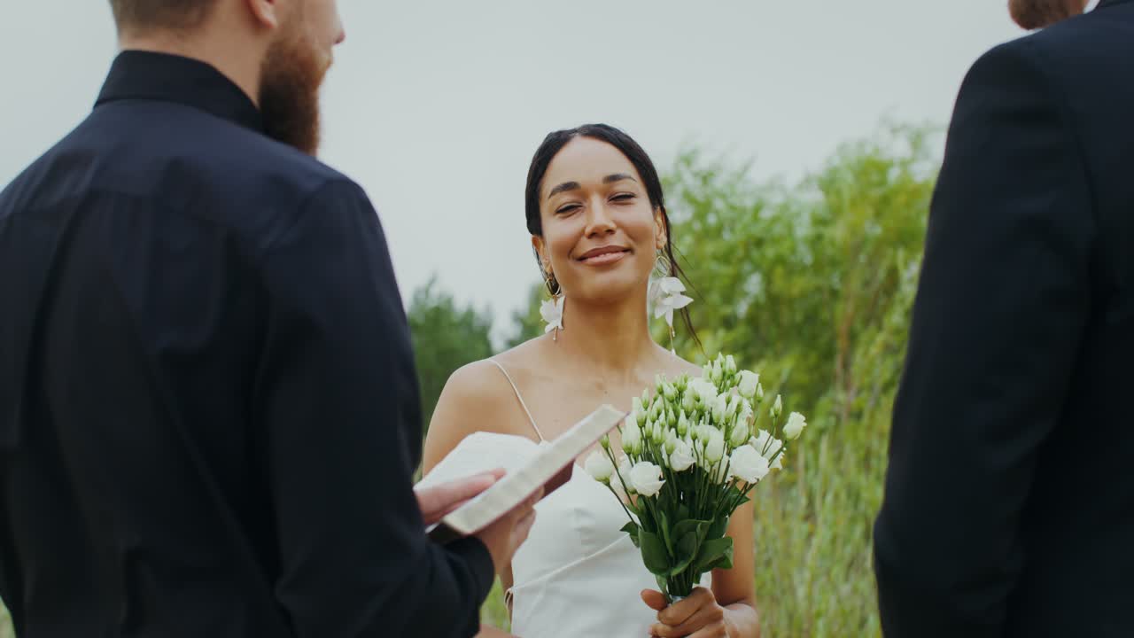 Wedding Ceremony with Bride and Groom