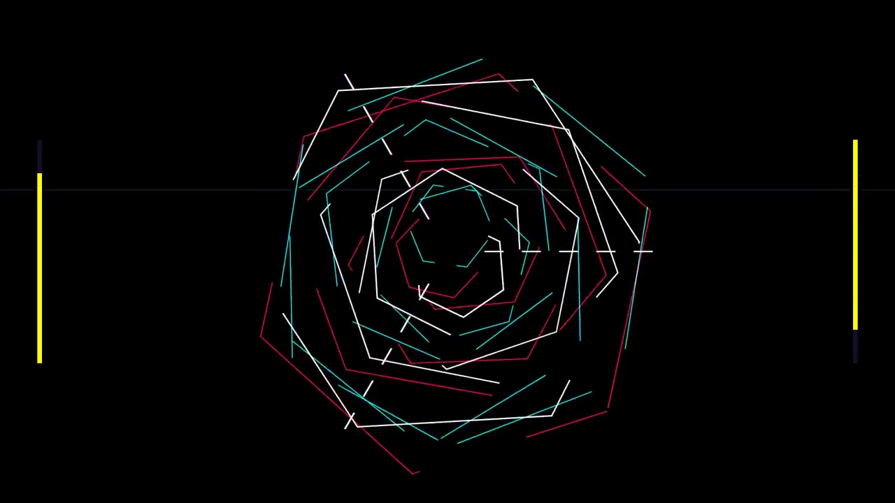 Abstract Geometric Rotating Hexagon Motion Graphics