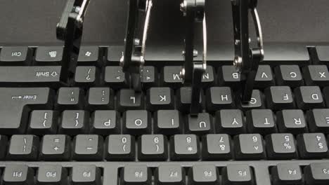 robot escribiendo en un teclado
