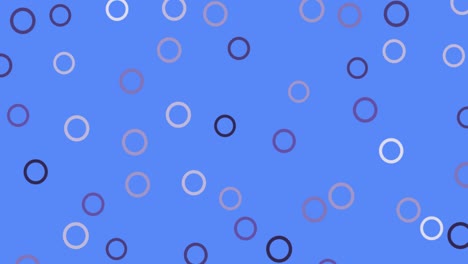 animación digital de múltiples formas circulares grises contra un fondo azul