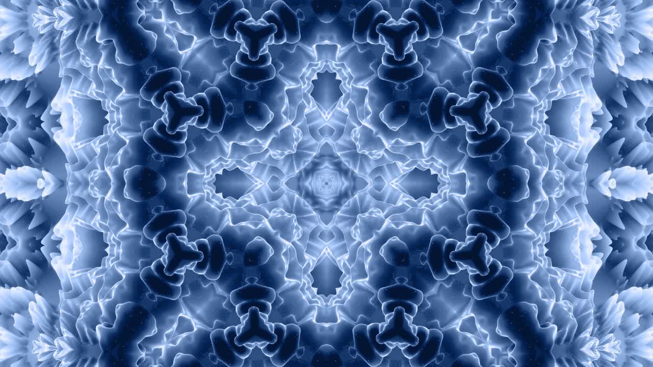 animación en bucle liso de 3d abstracto forma 3d mate negra suave en estructura simétrica de material mate brillo de luz, cambios de formas suavemente cíclicas.