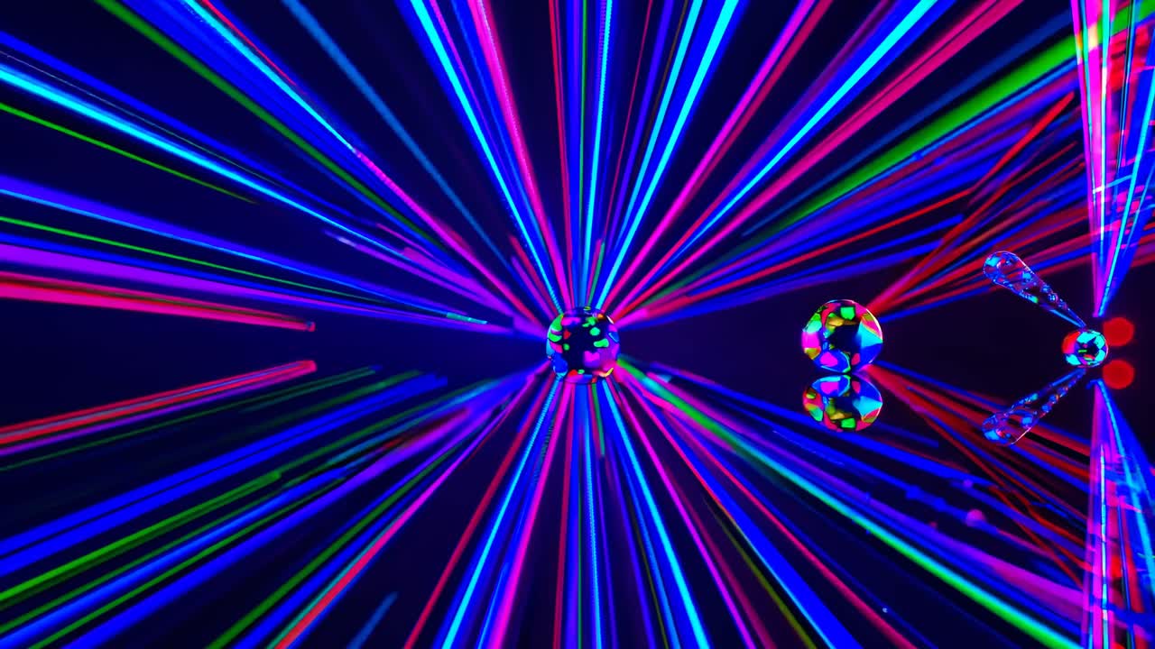 patrón de luz colorido abstracto con reflejos