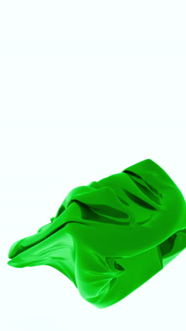 abstract green fabric drape