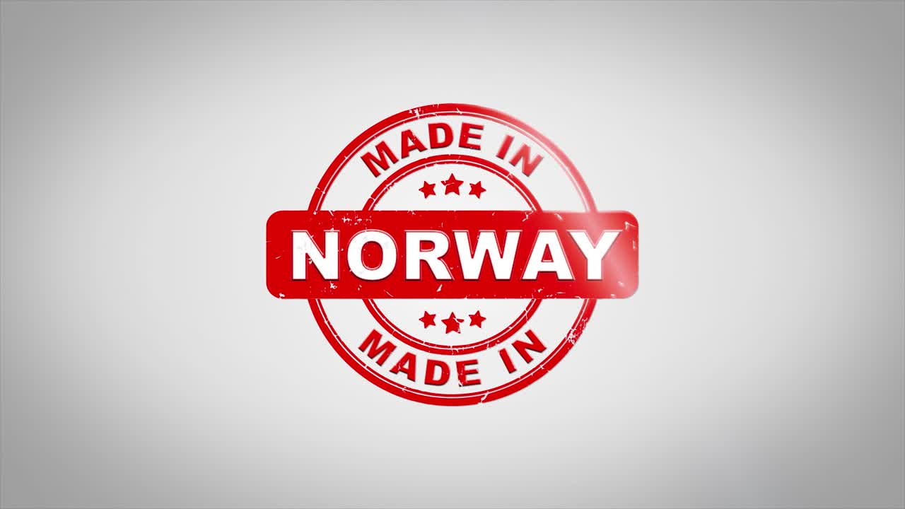hecho en noruega sello