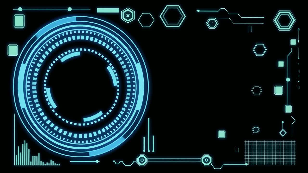 Animating Futuristic Digital User Interface HUD Display