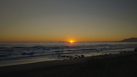 sunset time lapse with clear sky