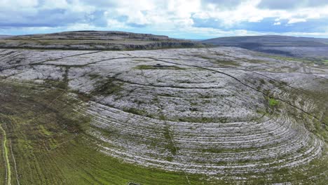 aerial view of the burren, ireland