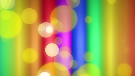 animación de puntos sobre rayas y colores del arco iris que se mueven en un bucle sin costuras
