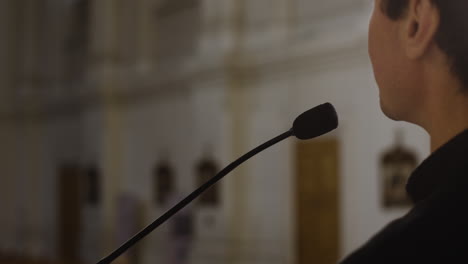 priest at the mass