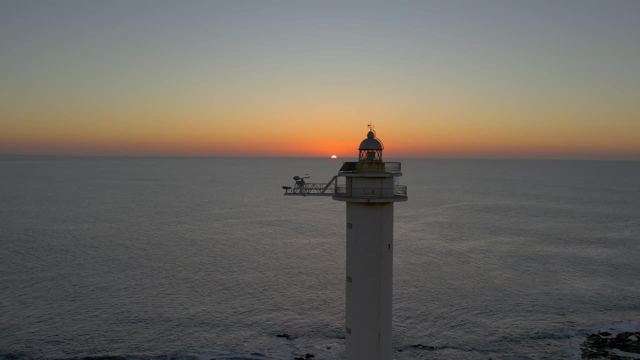 Aerial drone view of mountain sea and volcanoes in Lanzarote, Canary Islands, Spain
