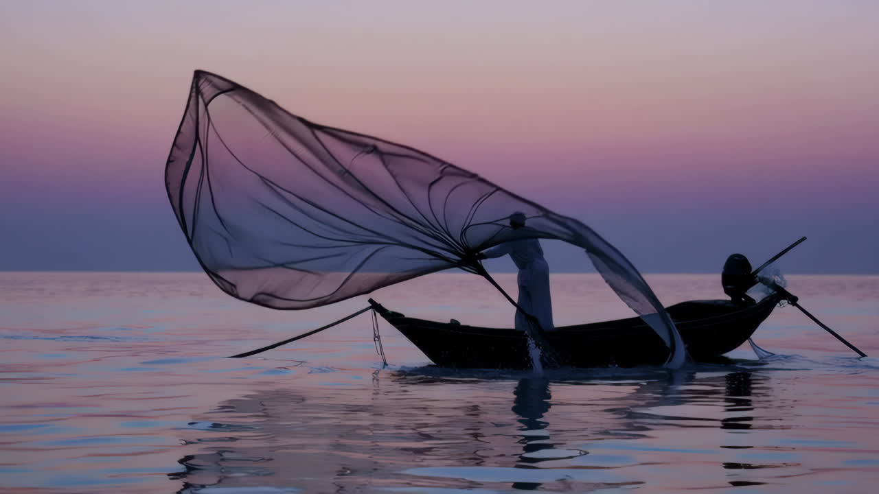 рыбак на рассвете