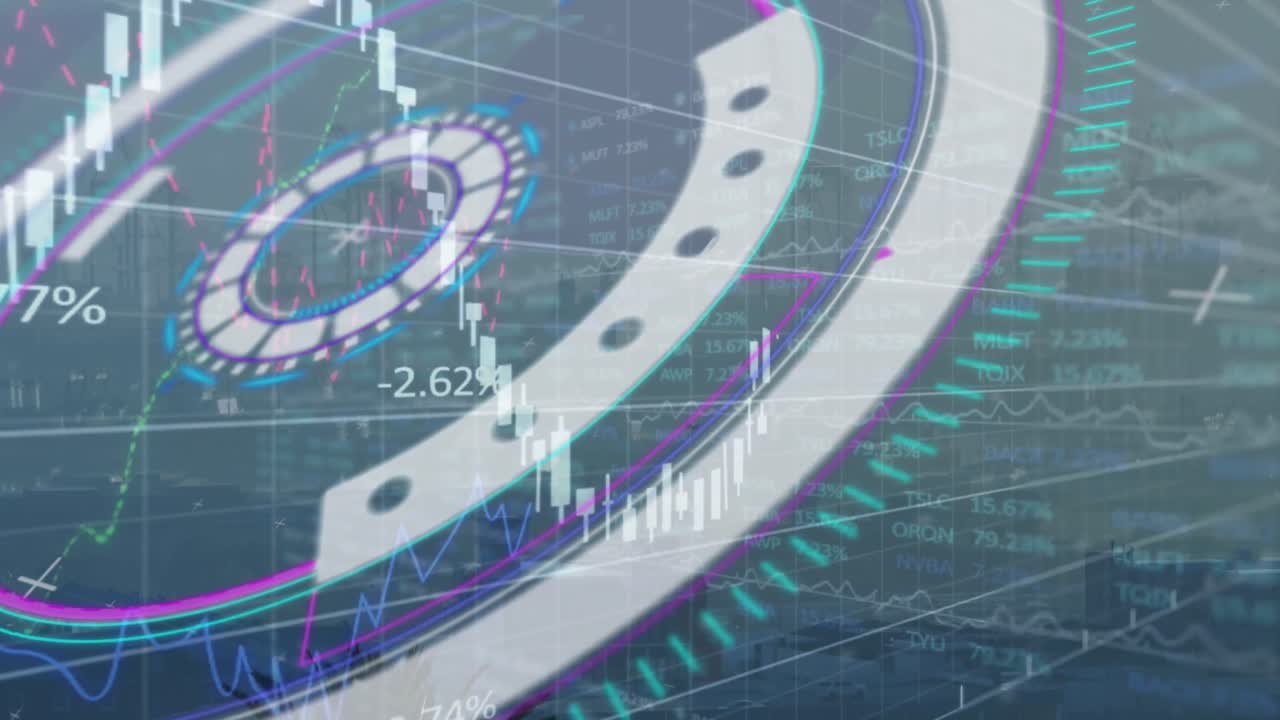 animación de escaneo de alcance y procesamiento de datos sobre el paisaje urbano