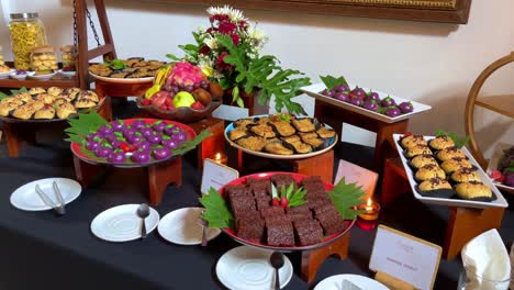 cake on banquet table in restaurant or hotel