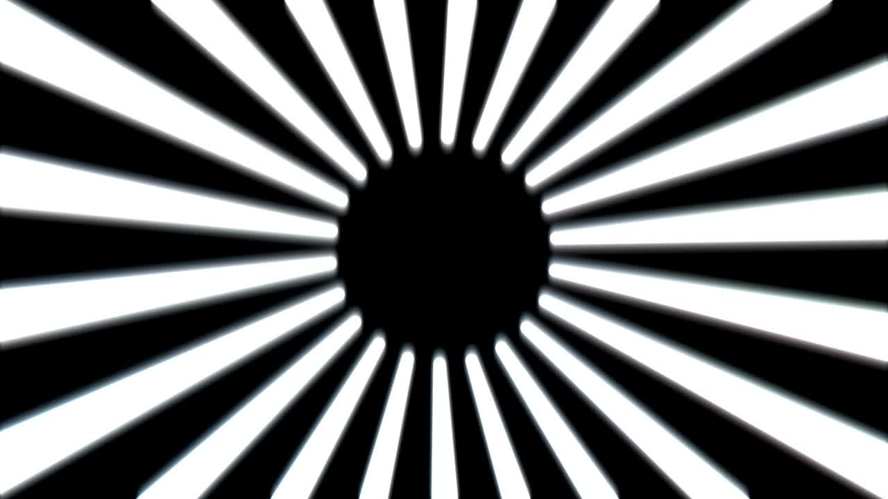 lignes laser lumineuses de lumière néon sur couleur noire. fond géométrique fluorescent abstrait coloré. rendu 3d futuriste loopable. animation de mode moderne pour la diffusion de conception, le spectacle, le club.