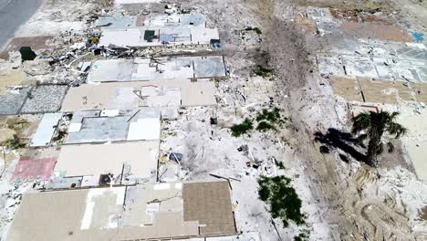 Mexico-Beach,-Florida---Aerial-views-of-the-city-show-the-remnants-of-the-destruction-left-by-Hurricane-Michael,-a-Category-5-storm,-which-struck-in-October-2018