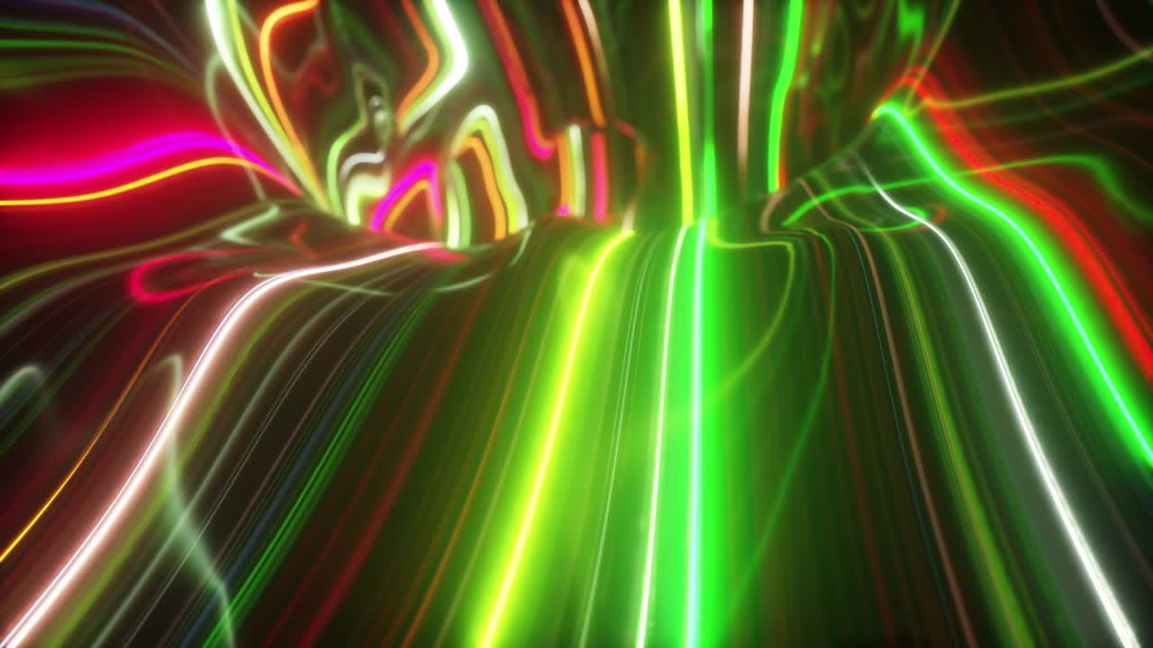 abstracto colorido fondo de concepto de mapa topográfico. telón de fondo ondulado. superficie del espacio. luz de neón mágica curva línea de remolino. render 3d