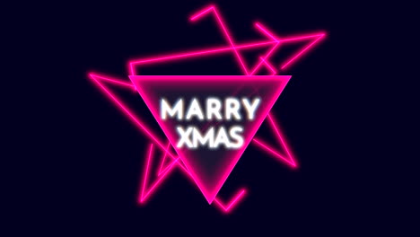 Merry-Christmas-with-neon-red-triangle-on-black-gradient