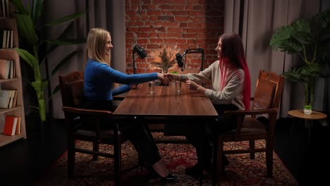 podcast interview with two women