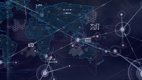 Animación-De-Conexiones-Y-Procesamiento-De-Datos-Sobre-El-Mapa-Mundial