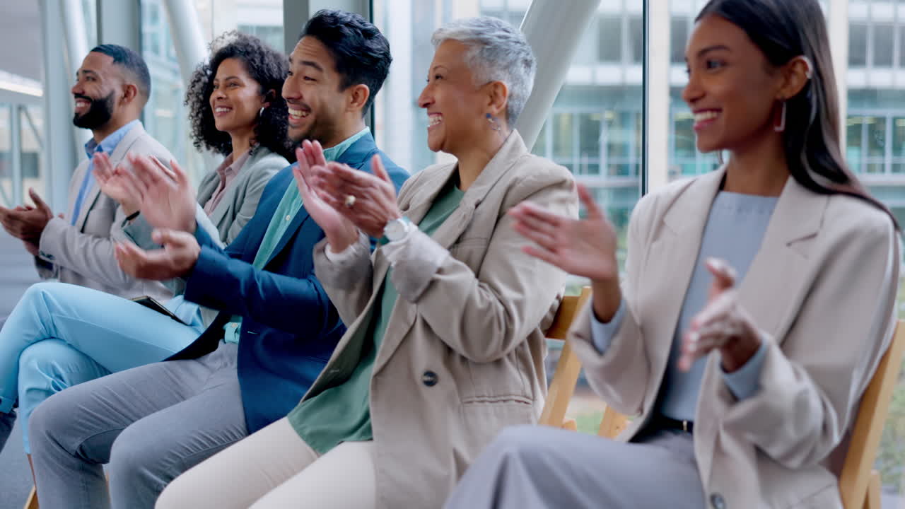 축하, 컨퍼런스 줄과 비즈니스 사람들