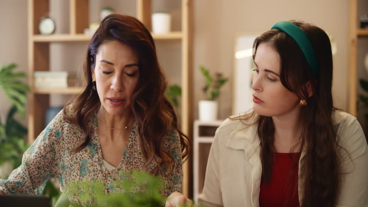 Mother and Daughter Discussing