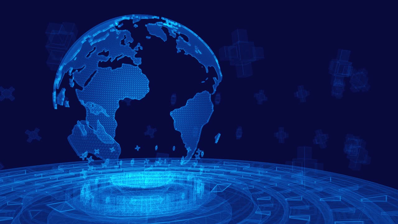 3D World News Background Loop
