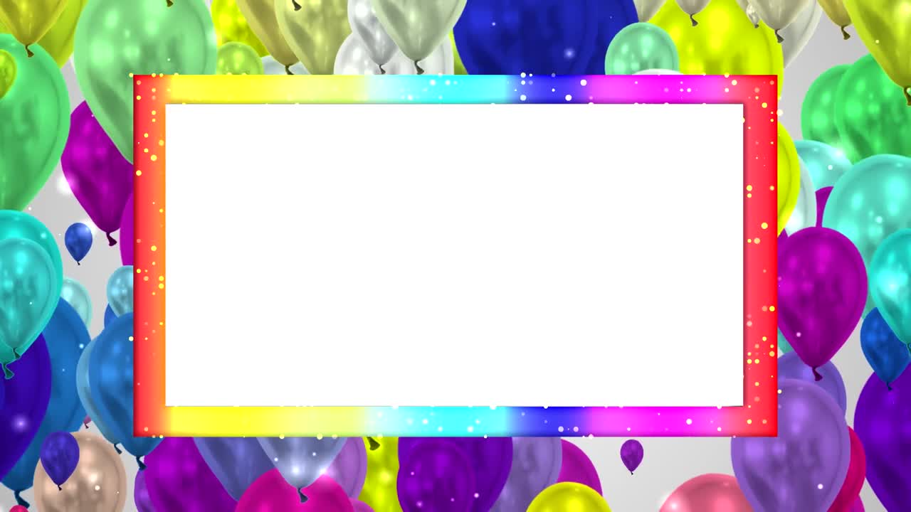 프레임 풍선 생일 축하합니다 배경