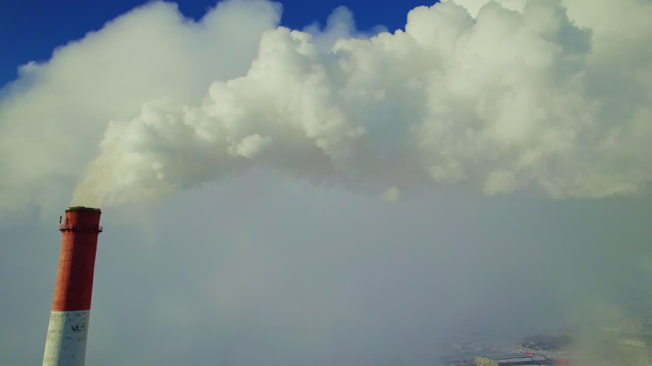Smoke from a Power Plant Chimney