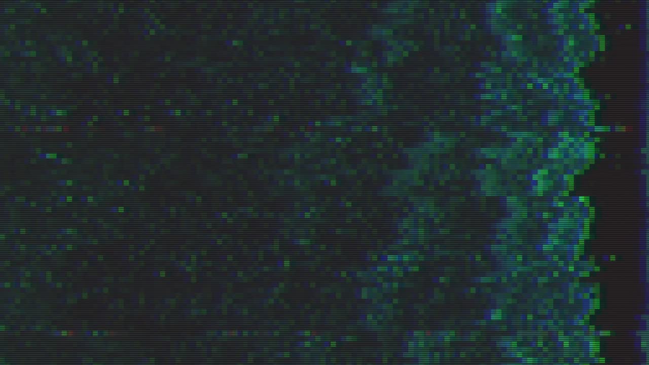 diseño único abstracto animación digital ruido de píxeles error de fallo daño de video
