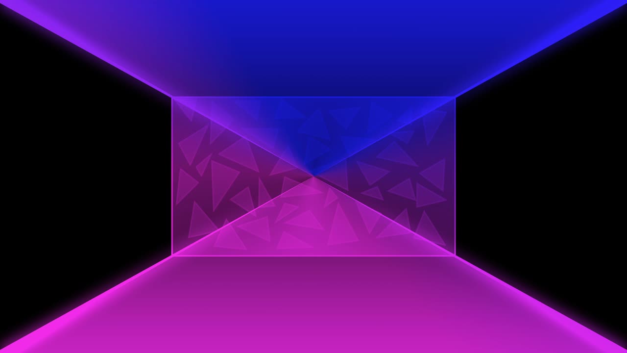 colorida forma geométrica brillo de neón en fondo oscuro título de introducción para el fondo usando antes del título o para la pantalla que muestra movimiento de bucle sin costuras.